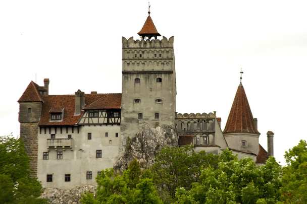 Escena de un día con el castillo de Bran de Transilvania
 - Foto, imagen