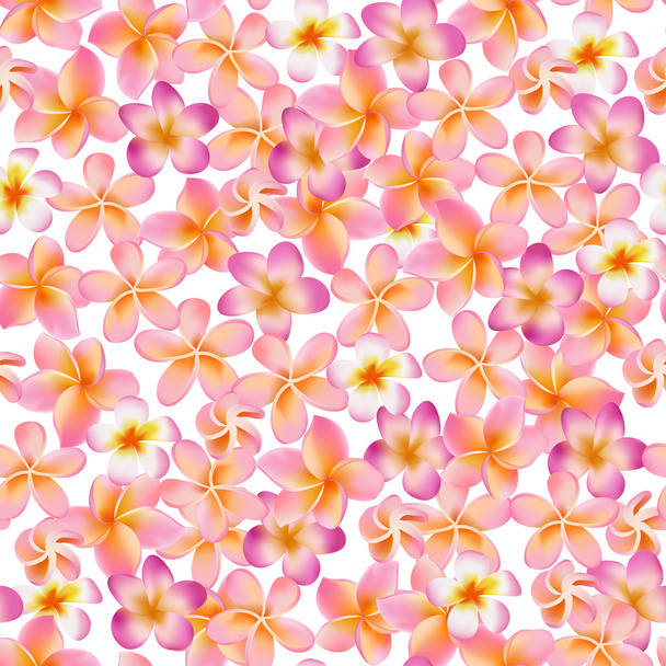 Tropical Flowers Background. Vintage Seamless Pattern. Vector Background. - Vector, Image