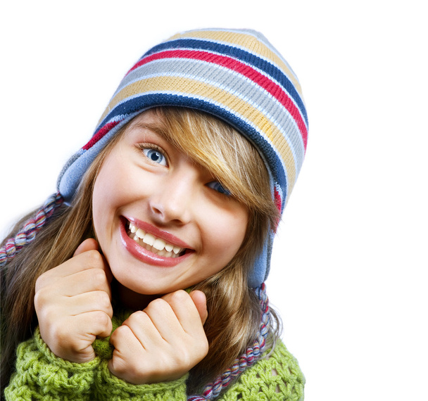 Happy Winter Teenage Girl Portrait. - Foto, Imagem