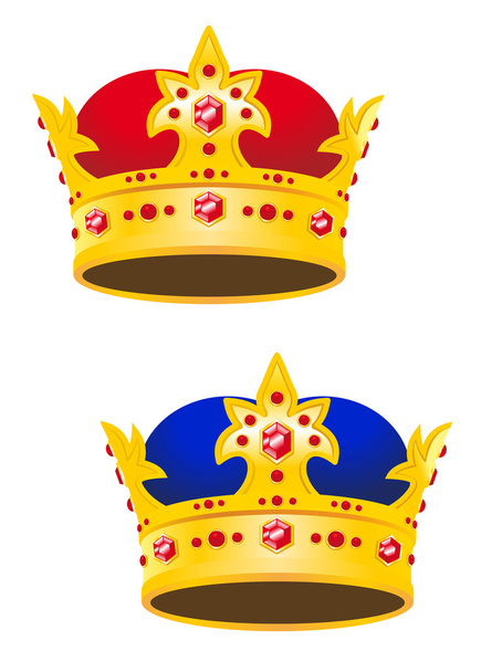 Zlatá král korunu s drahokamy - Vektor, obrázek