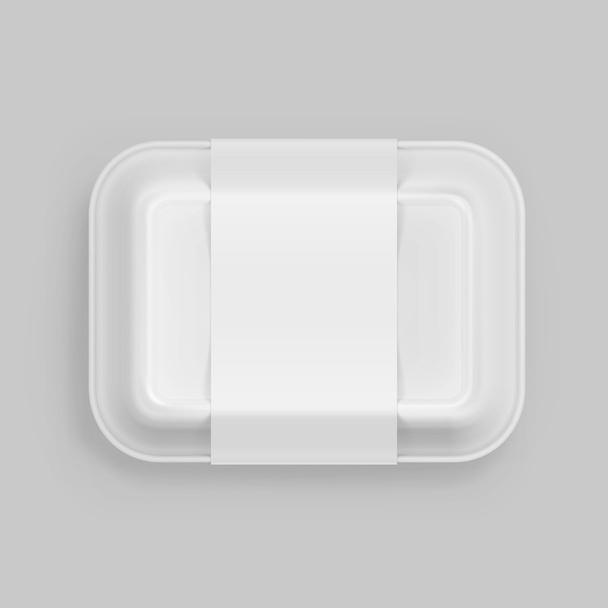 Vector witte fastfood vak Container verpakking pakket Pack verpakking - Vector, afbeelding