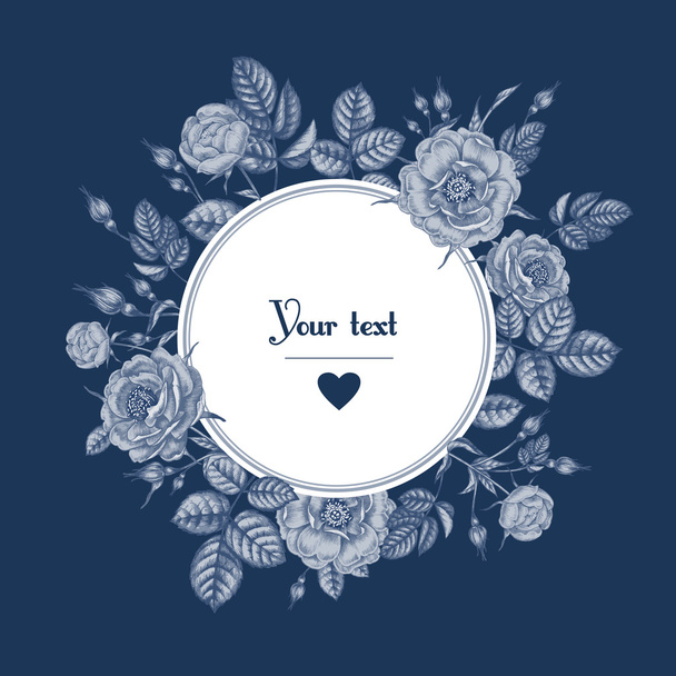 Card with the image of flowers and place for text. - Vector, Image