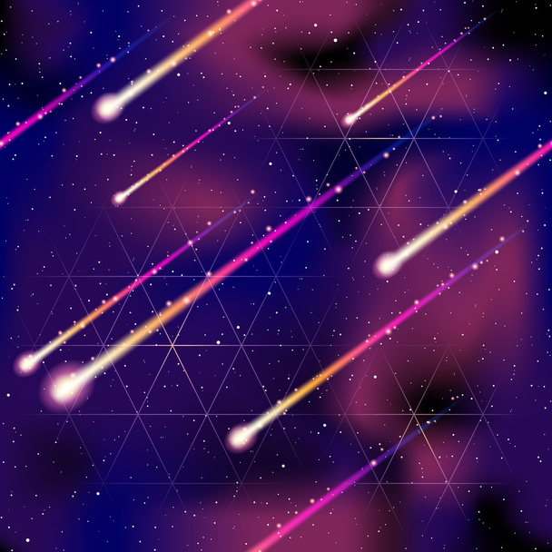 Безшовний фон метеоритного душу
 - Вектор, зображення