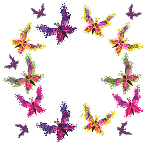 Papillon multicolore motif couleur
 - Vecteur, image