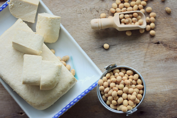 Tofu met zaad soja - Foto, afbeelding