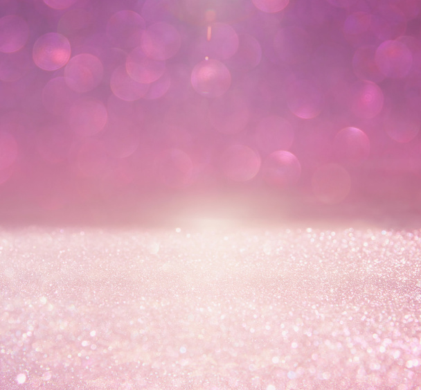 Glitter εκλεκτής ποιότητας φώτα φόντο. ροζ και ασημί. defocused. - Φωτογραφία, εικόνα