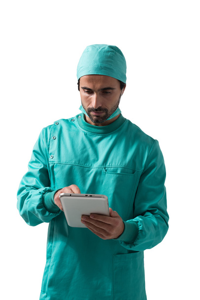 Surgeon using tablet - Foto, Imagen