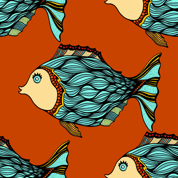 background of abstract fish - Wektor, obraz