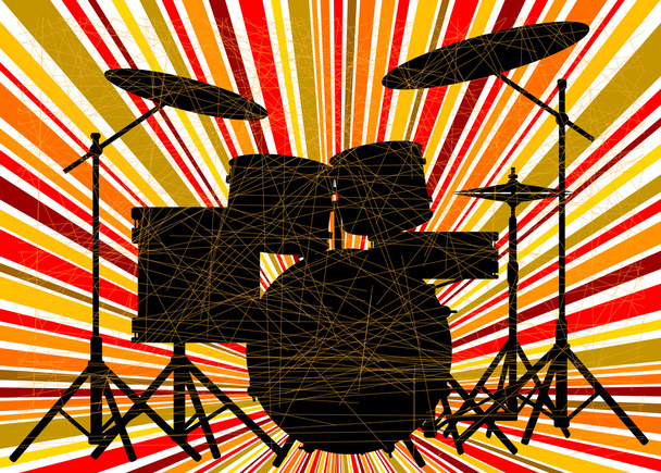 Jazz Drum Kit - Vector, afbeelding