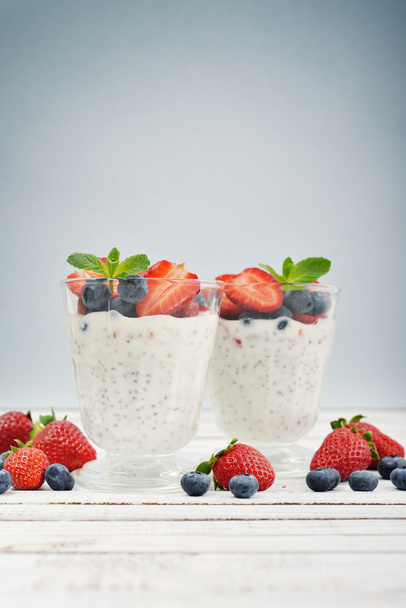 Pudding with chia seeds - Photo, image
