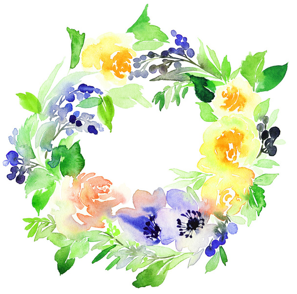 Flowers watercolor illustration - Fotó, kép
