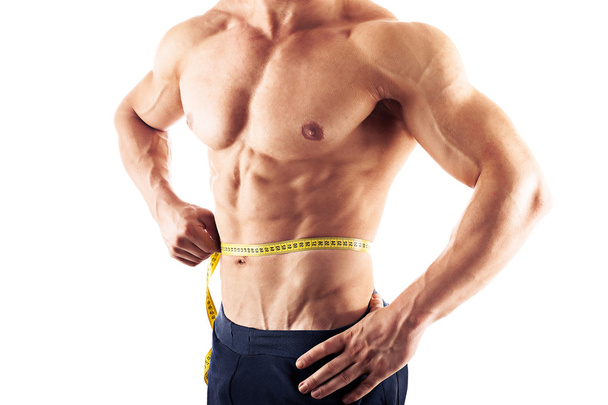 Muscular man on white background - Фото, зображення