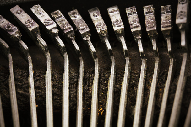 Keys on an old vintage type writer - Photo, Image