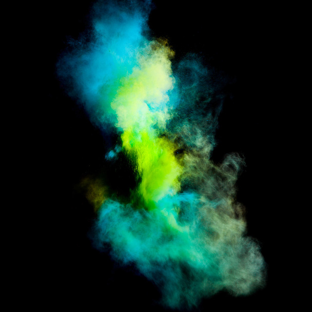 Colorful powders on black - Photo, Image