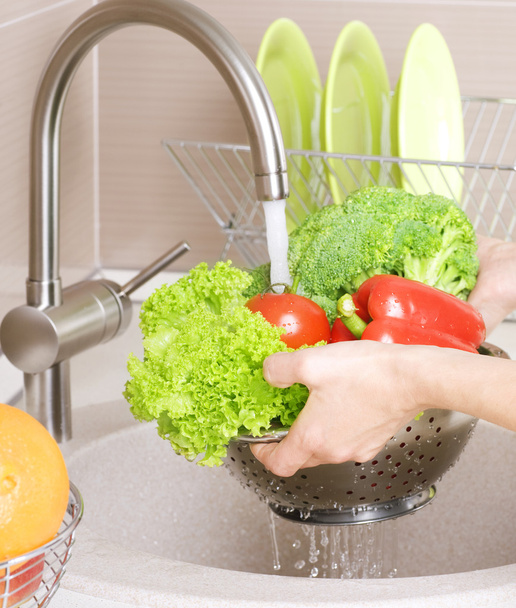 Fresh Vegetables Washing - Photo, Image