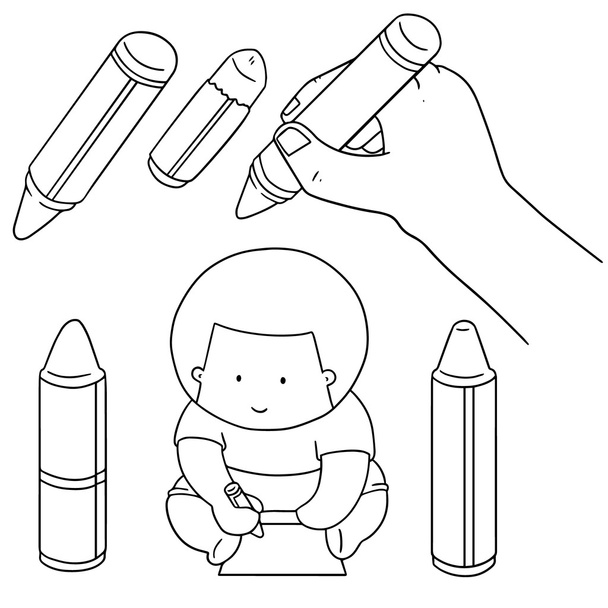 jeu vectoriel de crayons
 - Vecteur, image