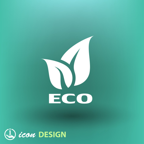 Eco flat design icon  - Vettoriali, immagini