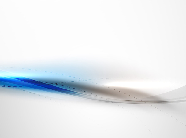 Синий глянцевый дизайн шелковых волн
 - Вектор,изображение