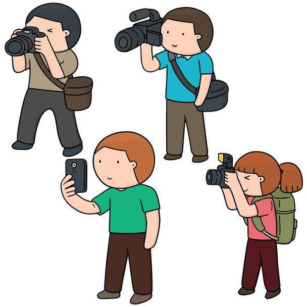 vector set of photographers - Vector, Image