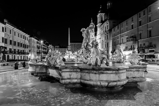 Nachtsicht, piazza navona, rom. Italien - Foto, Bild