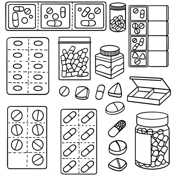 Векторный набор лекарств
 - Вектор,изображение