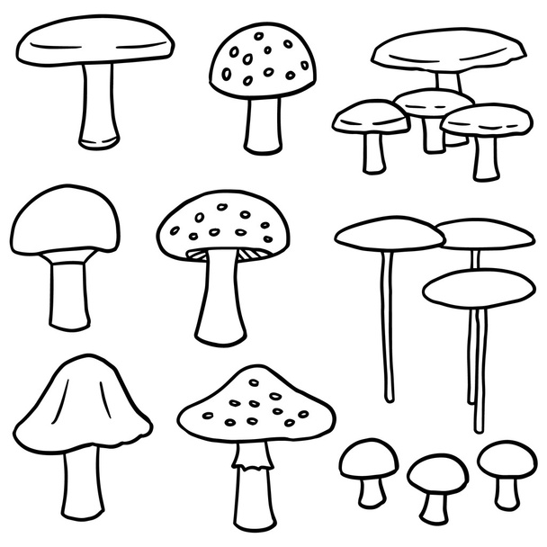 jeu vectoriel de champignons
 - Vecteur, image