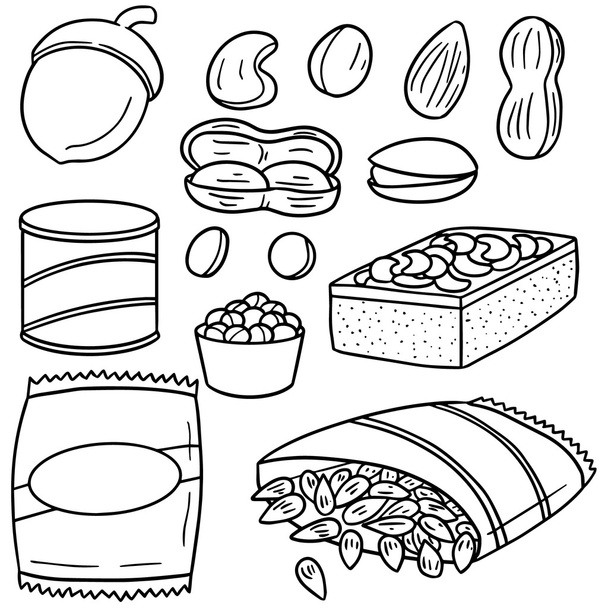 vector set of beans and bean products - Vector, Image