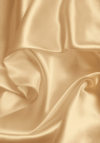 Hladké elegantní zlaté hedvábí jako svatební pozadí. V sépie tónovaný - Fotografie, Obrázek