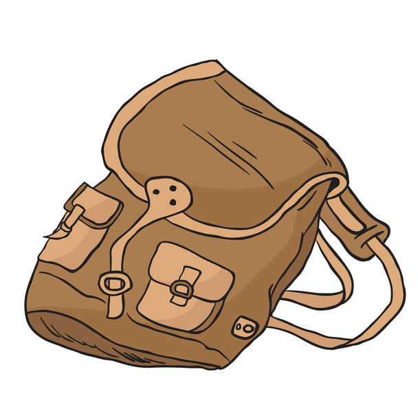 bolsa de camping ilustración de dibujos animados
 - Vector, Imagen