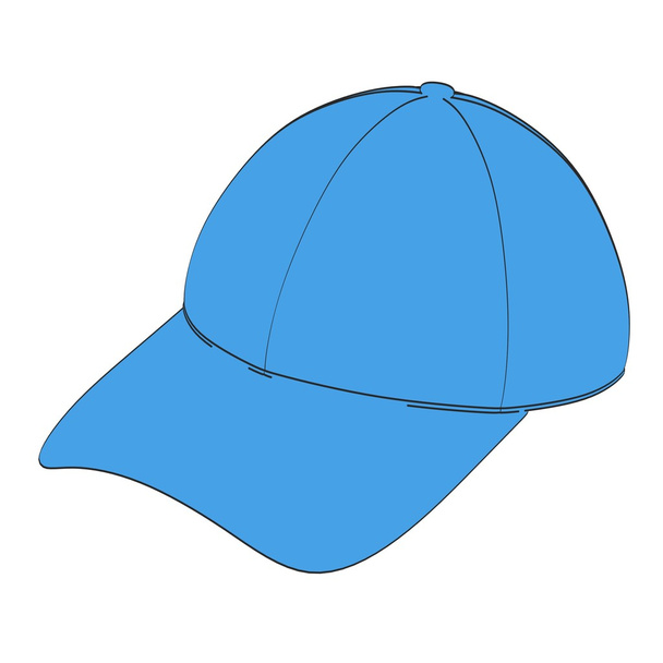 2D ilustracja kreskówka z czapka z daszkiem. - Zdjęcie, obraz