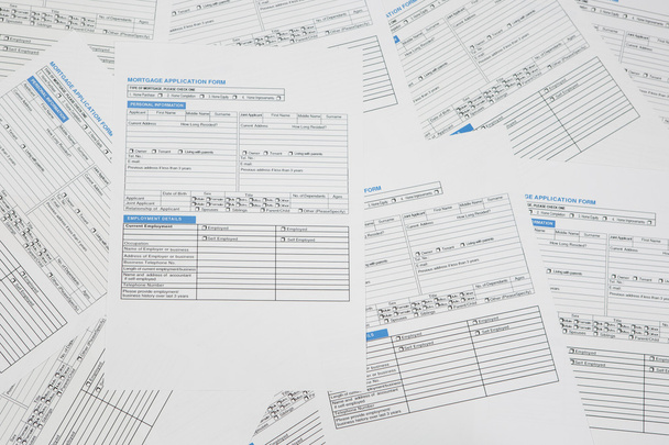 Mortgage application forms - Foto, Imagen