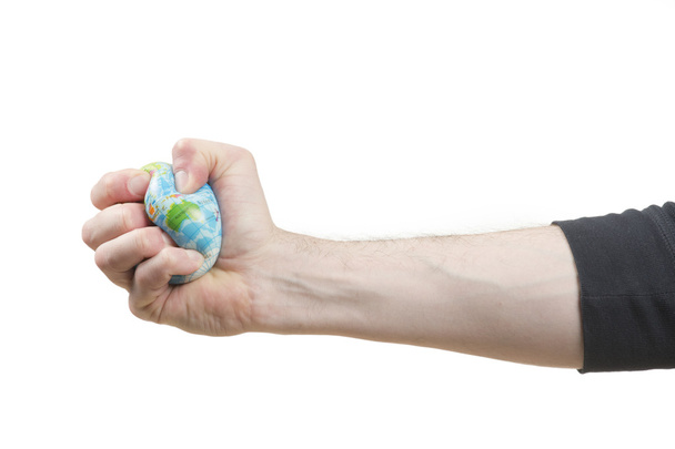 Kézi zúzó stressz labda globe - Fotó, kép