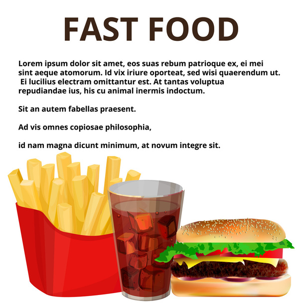 fastfood menu  - Vector, afbeelding