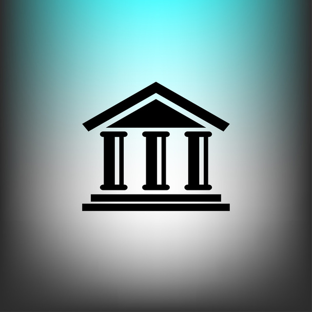 Bank flat design icon  - Вектор,изображение