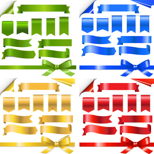 Color Ribbons Set - Vector, Image