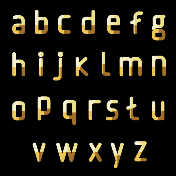 alphabetic gold fonts - Vector, Image