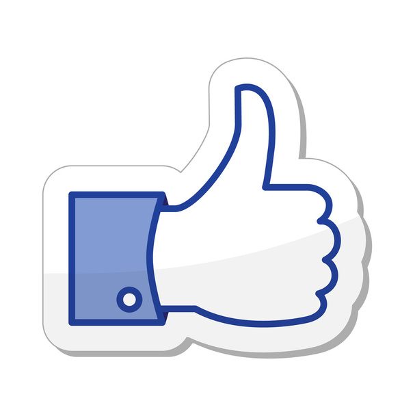 Facebook Like button - Vector, Image
