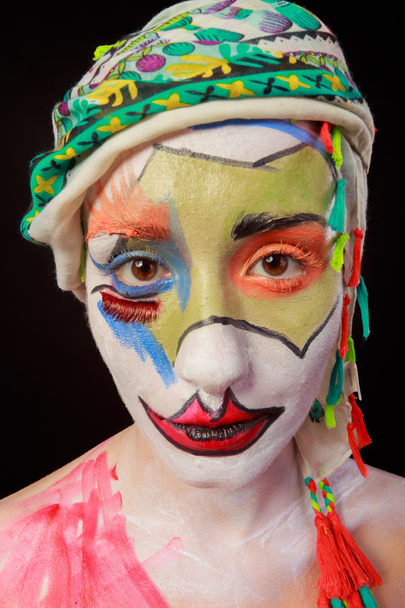 Art Make-up. Mooie vrouw portret met make-up, close-up - Foto, afbeelding