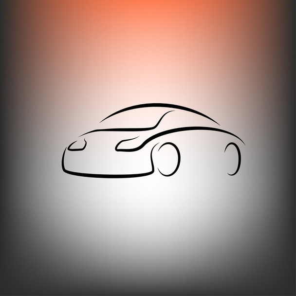Car flat design icon - Vector, Imagen