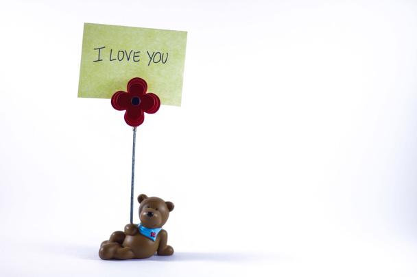 Teddybär mit ich liebe dich - Foto, Bild