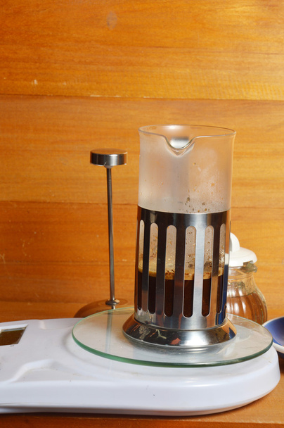 Csöpög kávéfőző francia sajtó módszer  - Fotó, kép