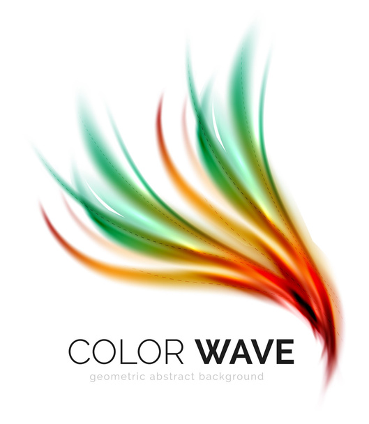 Elemento astratto di design delle onde colore - Vettoriali, immagini
