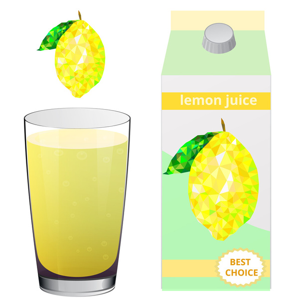 design packaging juice, a glass of juice - Vector, Image