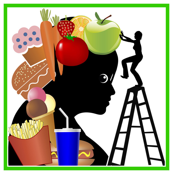 Brain Training for healthy eating - Photo, Image
