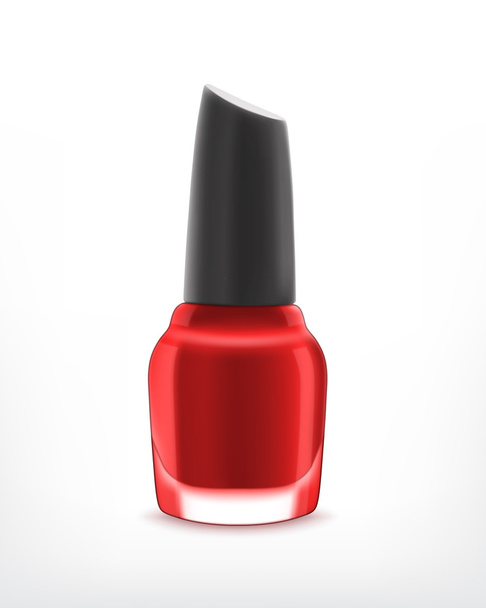 Esmalte de uñas rojo
 - Vector, imagen