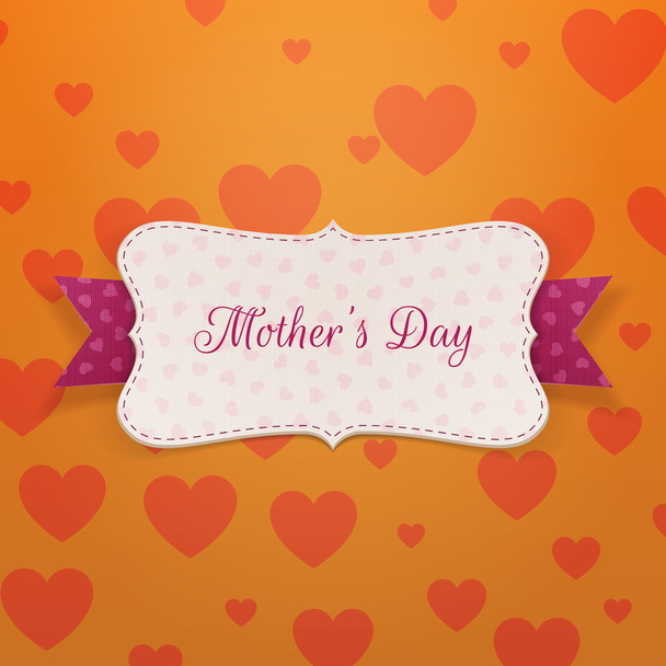 Mothers Day paper greeting Label - Wektor, obraz