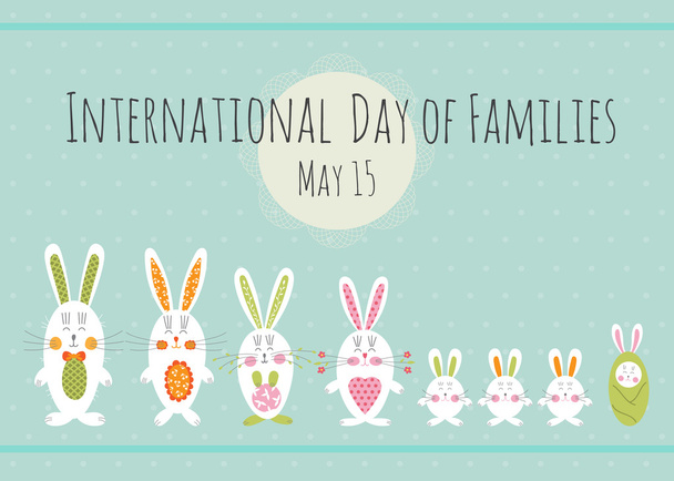 Day of Families card template - Vector, Image
