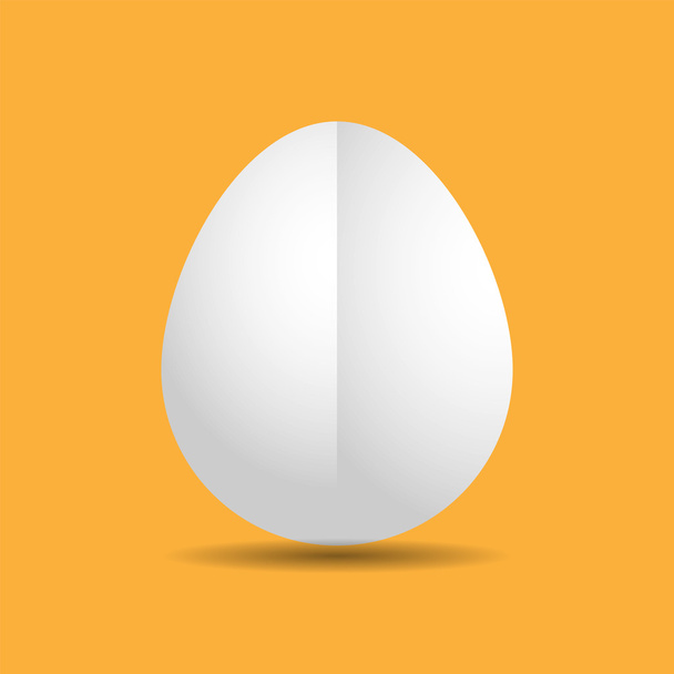 Clean flat template white Easter egg - Vector, Image