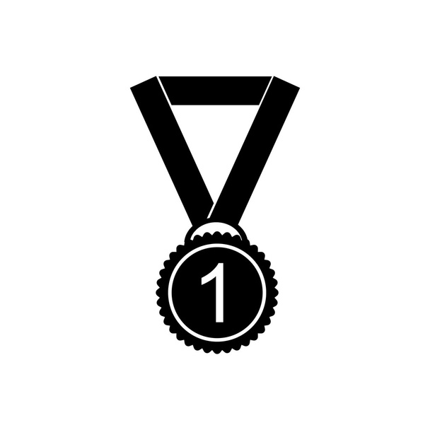 Medaglia d'oro con icona a nastro. Illustrazione vettoriale
 - Vettoriali, immagini