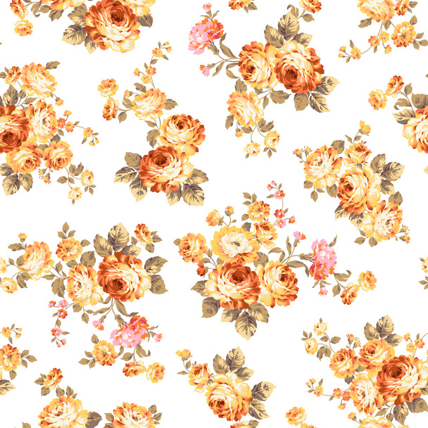 Rose flower pattern, - ベクター画像